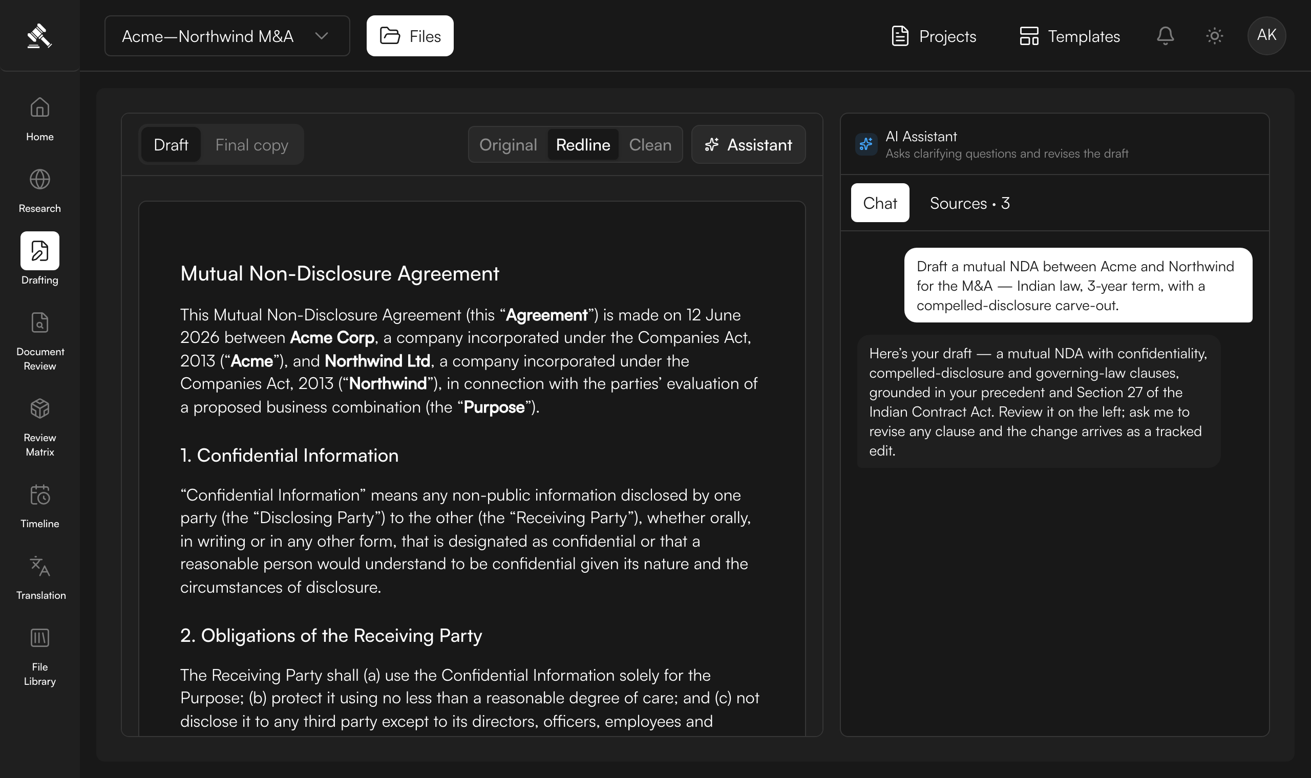 Review the draft in the editor