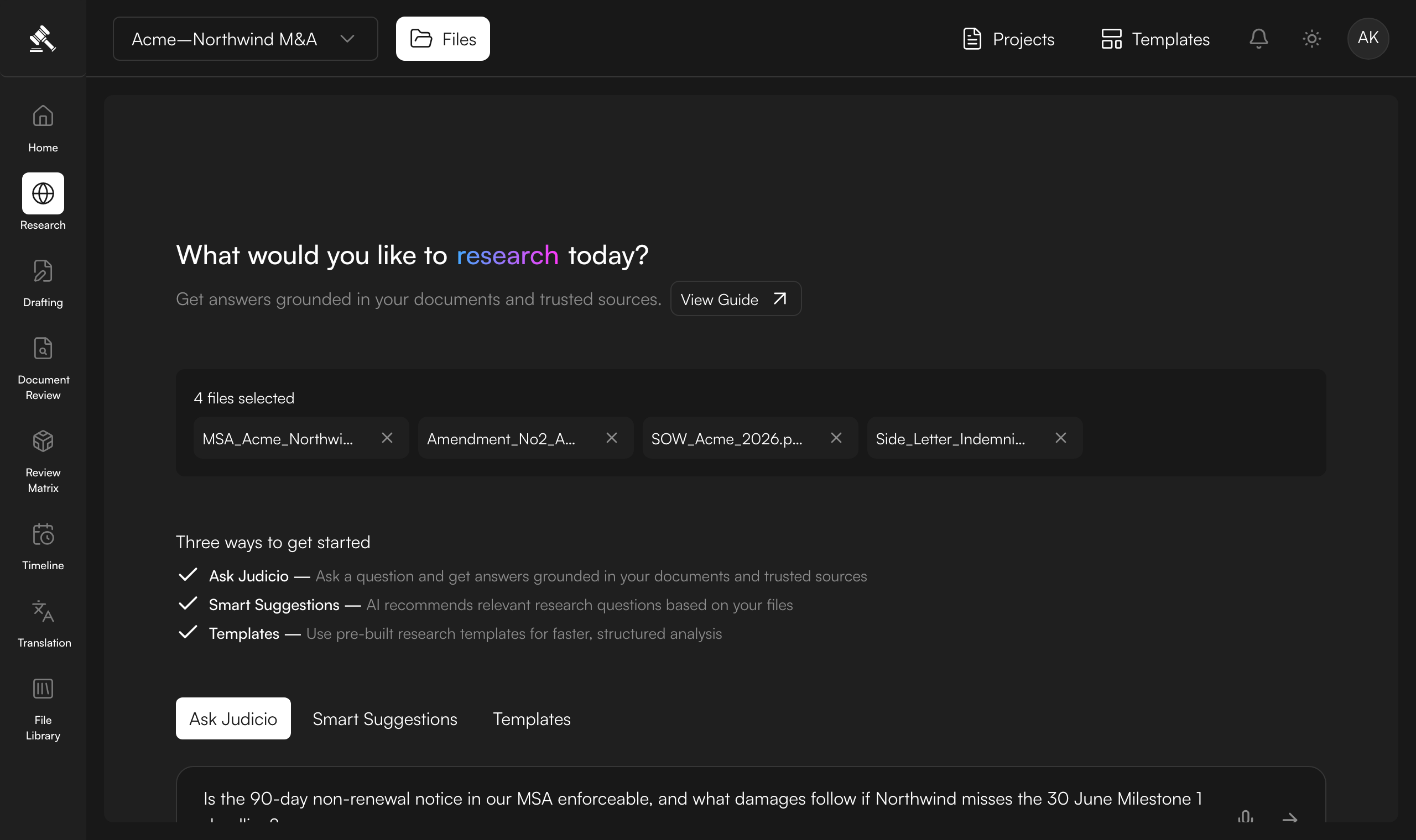 Ask your question in plain English
