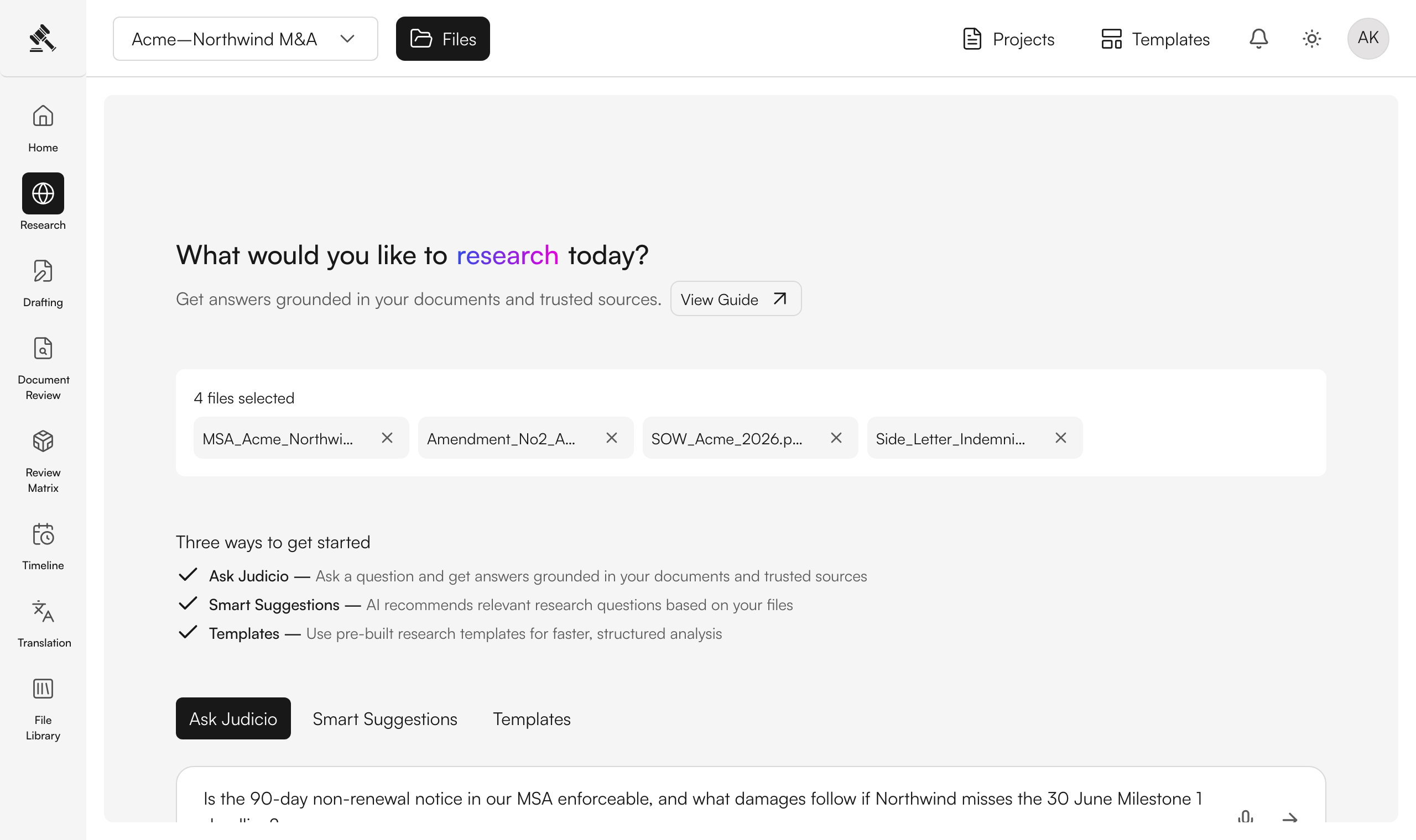 Ask your question in plain English